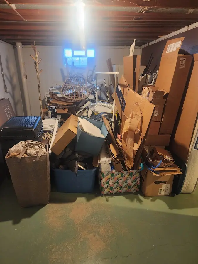 Roll-off dumpster container at job site for 6 Yard Dumpster Rental in Shelby